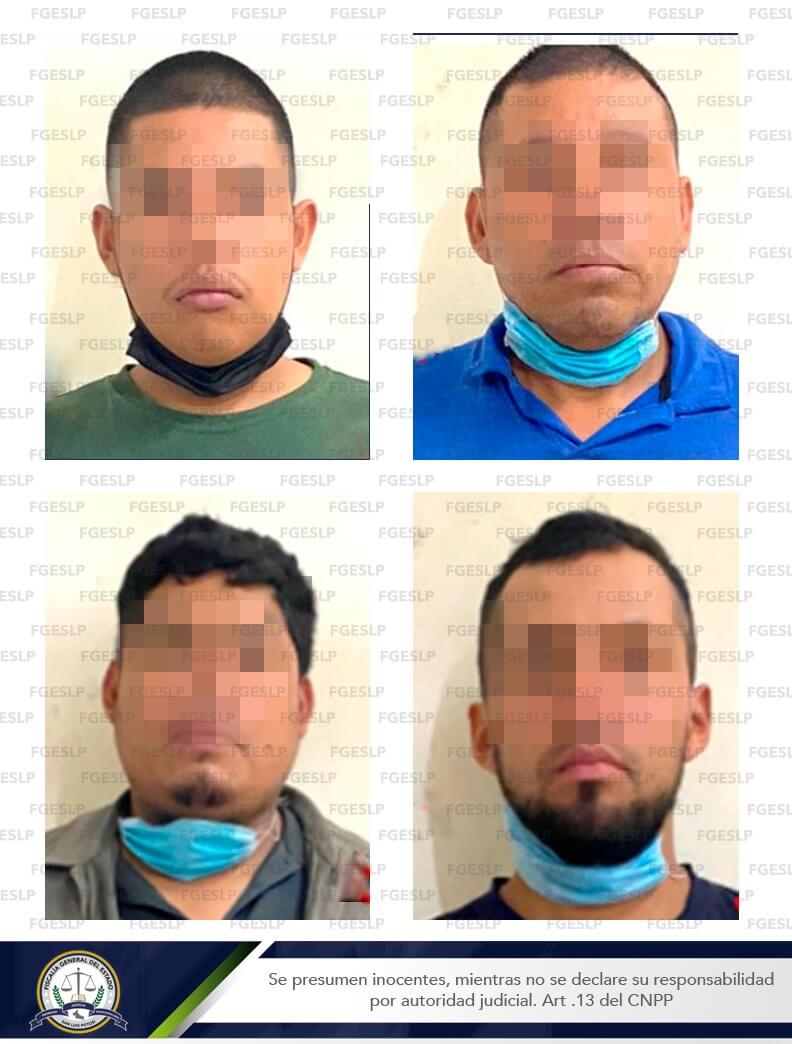 4 hombres fueron capturados por la FGESLP, por su probable intervención en el asalto con violencia a una mujer a la que lesionaron de gravedad.