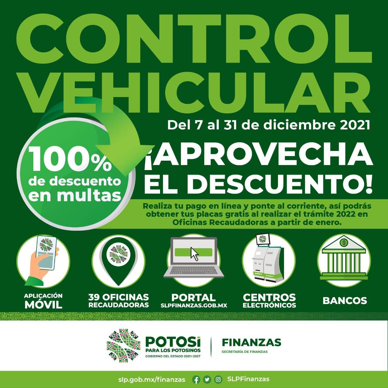 Finanzas implementará un programa de descuentos al cien por ciento en multas por pago pendiente de control vehicular