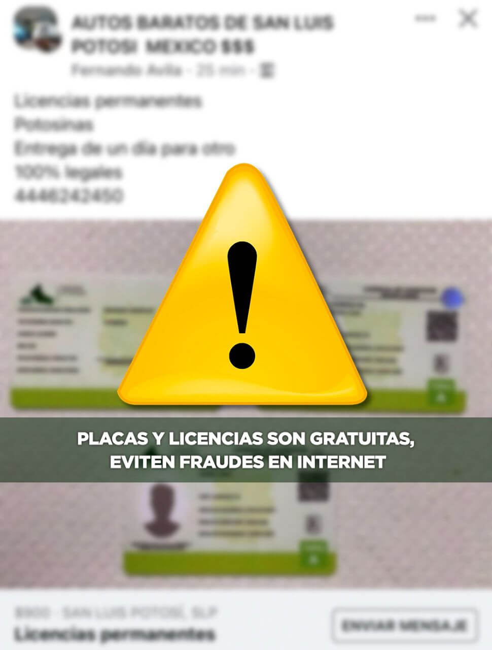 SEFIN ha detectado publicaciones que ofrecen servicios fraudulentos para el trámite de programas que son gratuitos para la ciudadanía.