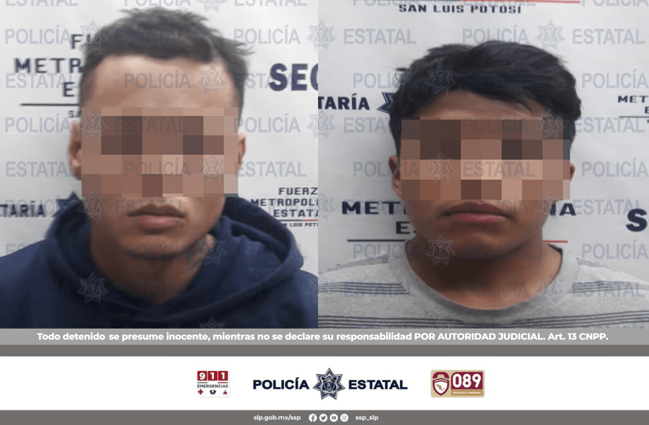 Policías estatales detienen a presuntos por lesionar a una persona con un arma de fuego; llevaban 10 dosis de “cristal”