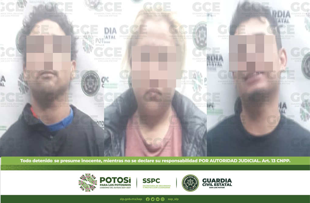 Oficiales de la Guardia Civil Estatal (GCE) detuvieron a tres personas por el presunto delito de lesiones.