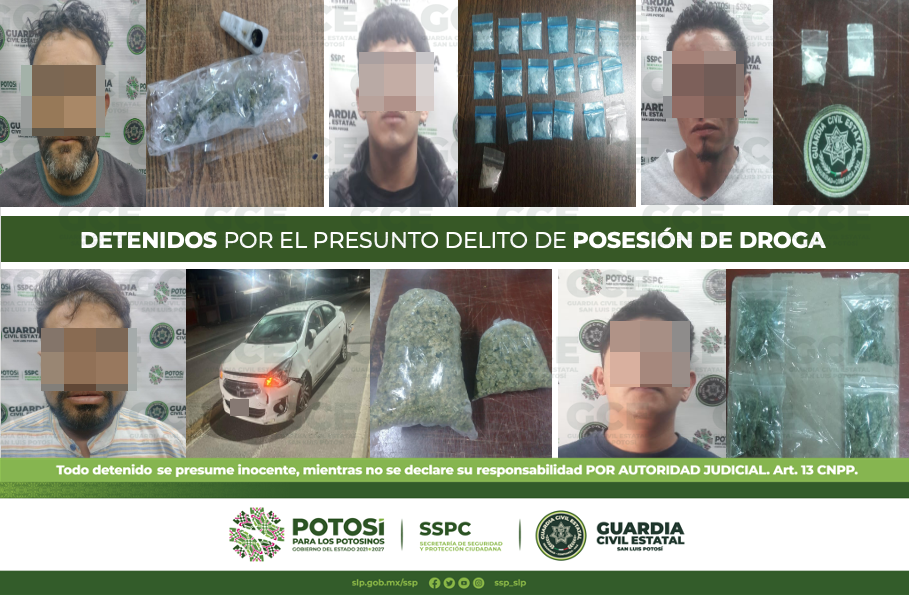 Guardia Civil Estatal detiene a 9 presuntos narcomenudistas