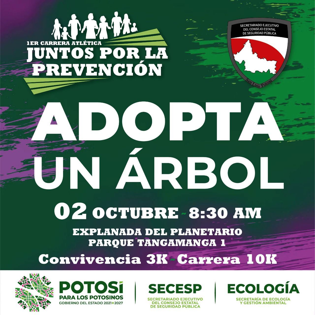 SECESP invita a la Primera Carrera Atlética “Juntos por la Prevención” este domingo 02 de octubre a las 8:30 horas