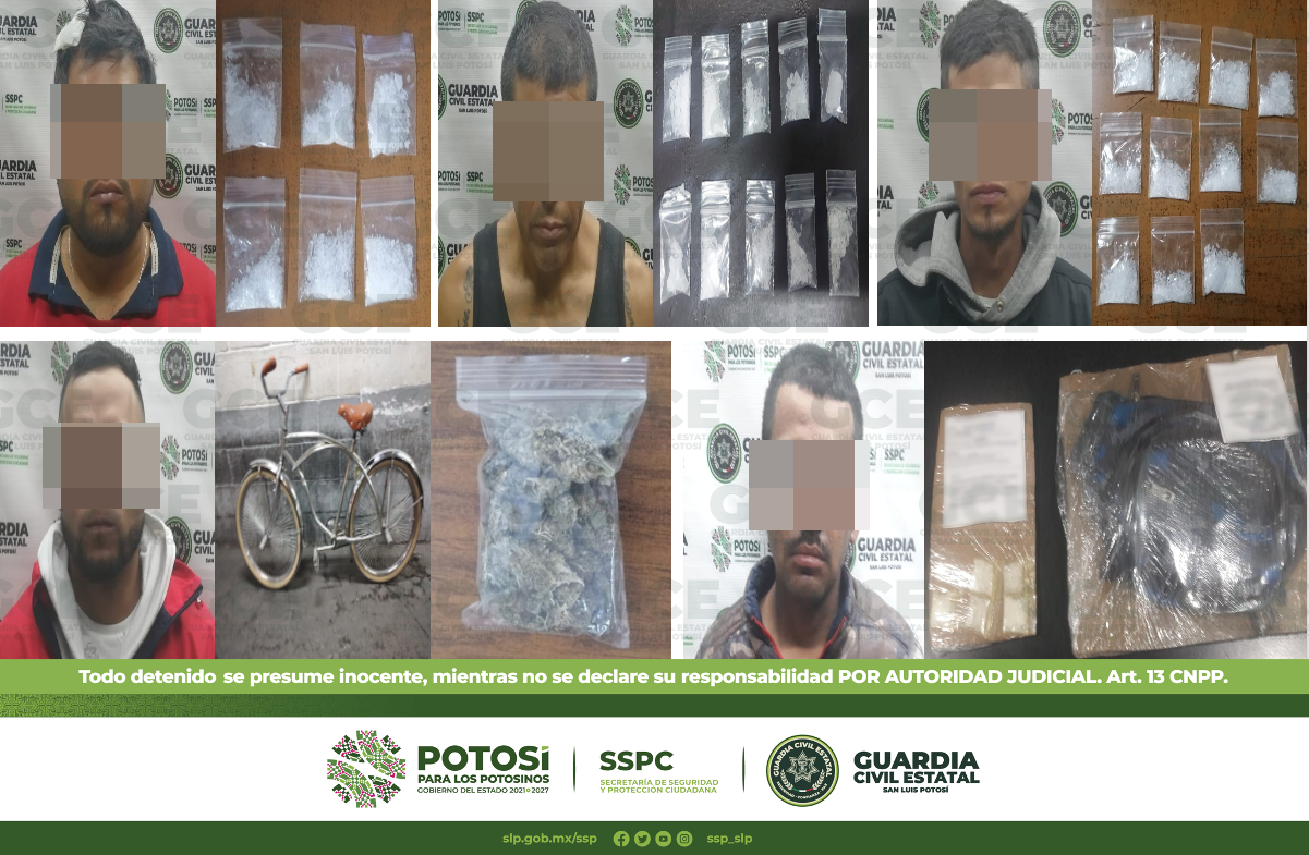 En posesión de dosis de droga, guardia civil detiene a 11 personas