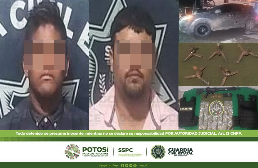 Entre lo asegurado por la corporación estatal, están un fusil de asalto, cartuchos útiles, chalecos tácticos y droga.