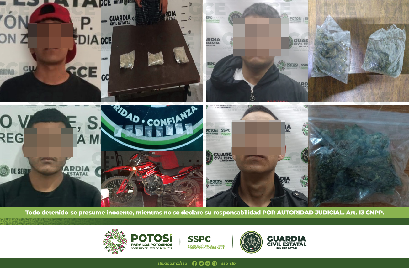 9 personas fueron detenidas por la Guardia Civil Estatal (GCE) por el supuesto delito de posesión de droga.