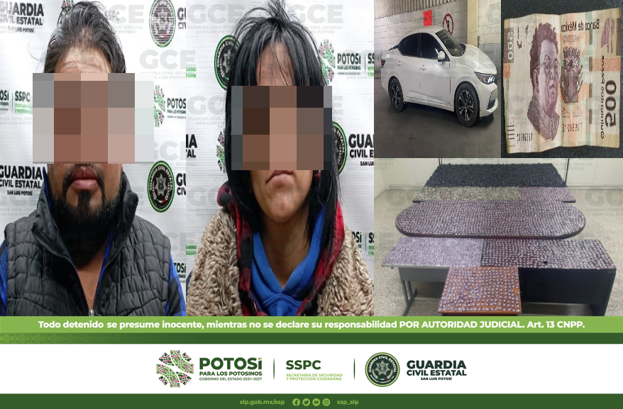 GCE asegura más de 4 mil dosis de droga y detiene a pareja de narcomenudistas