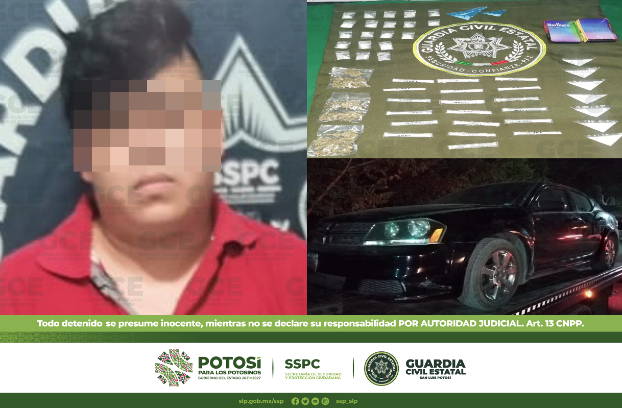 Detuvieron a un presunto narcomenudista en la colonia Márquez, tras asegurarle 34 dosis de enervantes y 19 cigarros de marihuana.