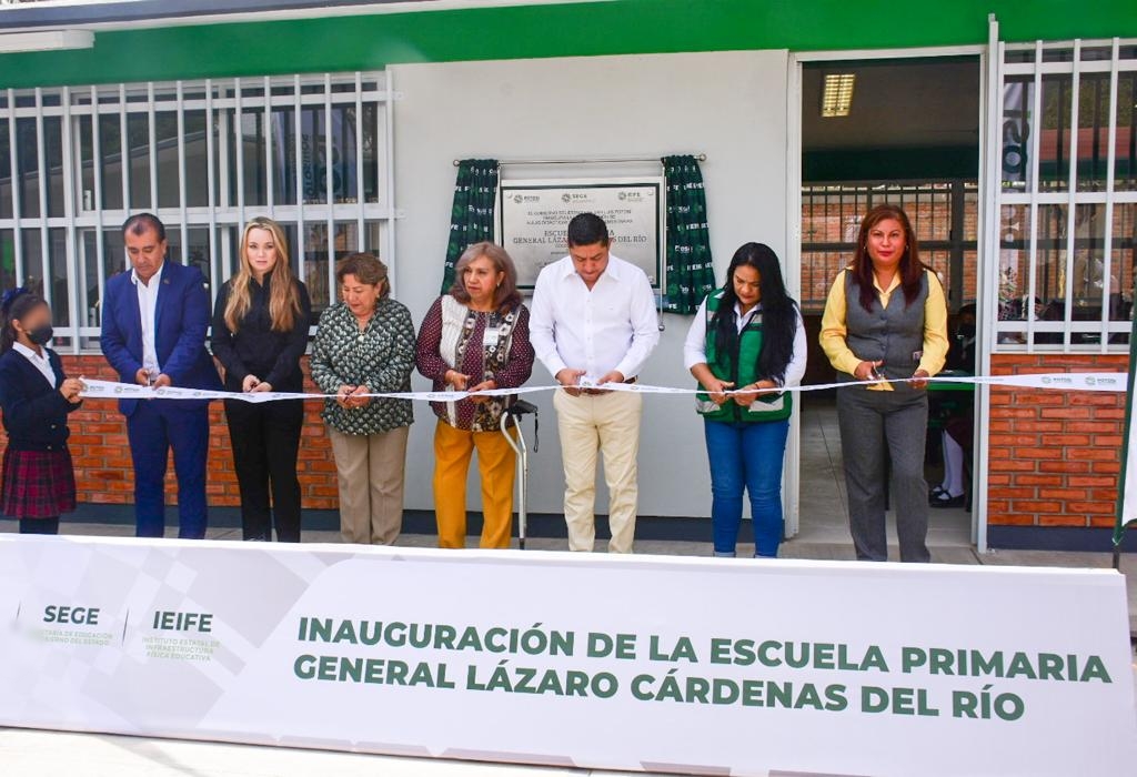 Se inauguró las nuevas instalaciones de la escuela General Lázaro Cárdenas, ubicada en la colonia 21 de marzo.