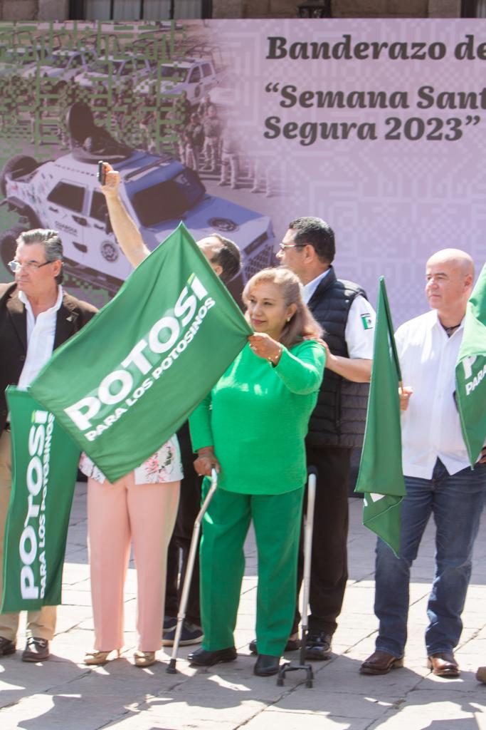 Leonor Noyola Cervantes, participó en el banderazo de inicio de operaciones del operativo “Semana Santa Segura 2023”