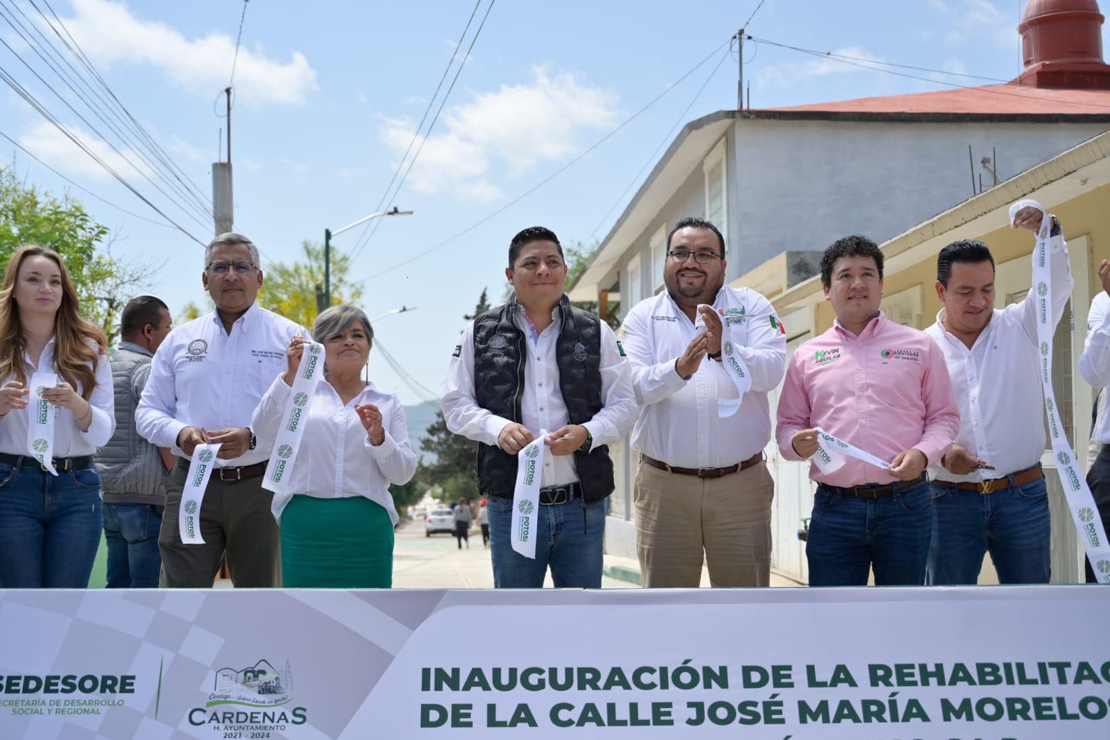 INAUGURA RICARDO GALLARDO CALLE JOSÉ MARÍA MORELOS Y PAVÓN, EN CÁRDENAS