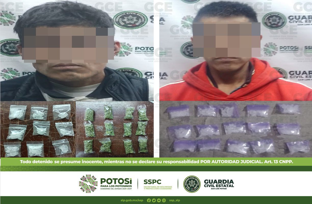 La Guardia Civil Estatal (GCE) detuvo a dos presuntos vendedores y distribuidores de droga en distintos patrullajes