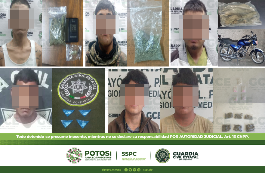 La Guardia Civil Estatal (GCE) detuvo a 12 personas tras asegurarles droga entre sus pertenencias.