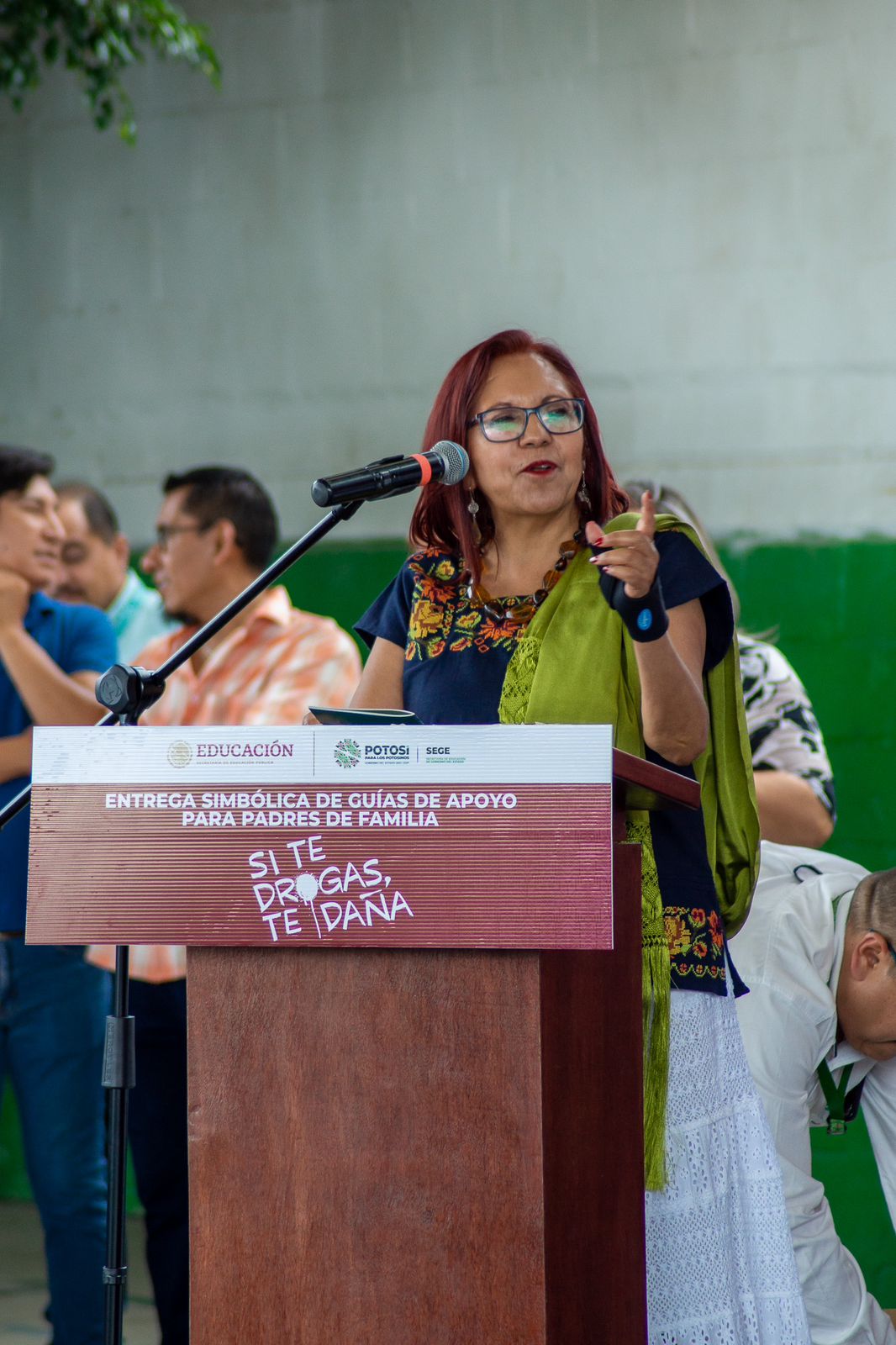 En su visita a SLP, la secretaria de Educación Pública federal, destacó el trabajo implementado con la estrategia “Si te drogas, te dañas”.