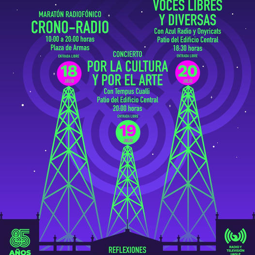 El Maratón Radiofónico “Crono-Radio” se llevará a cabo en la Plaza de Armas en un  horario de 10:00 a 20:00 horas