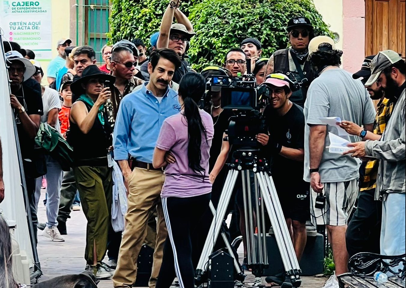 Un éxito la grabación de la serie cinematográfica La Banda, en Villa de Pozos