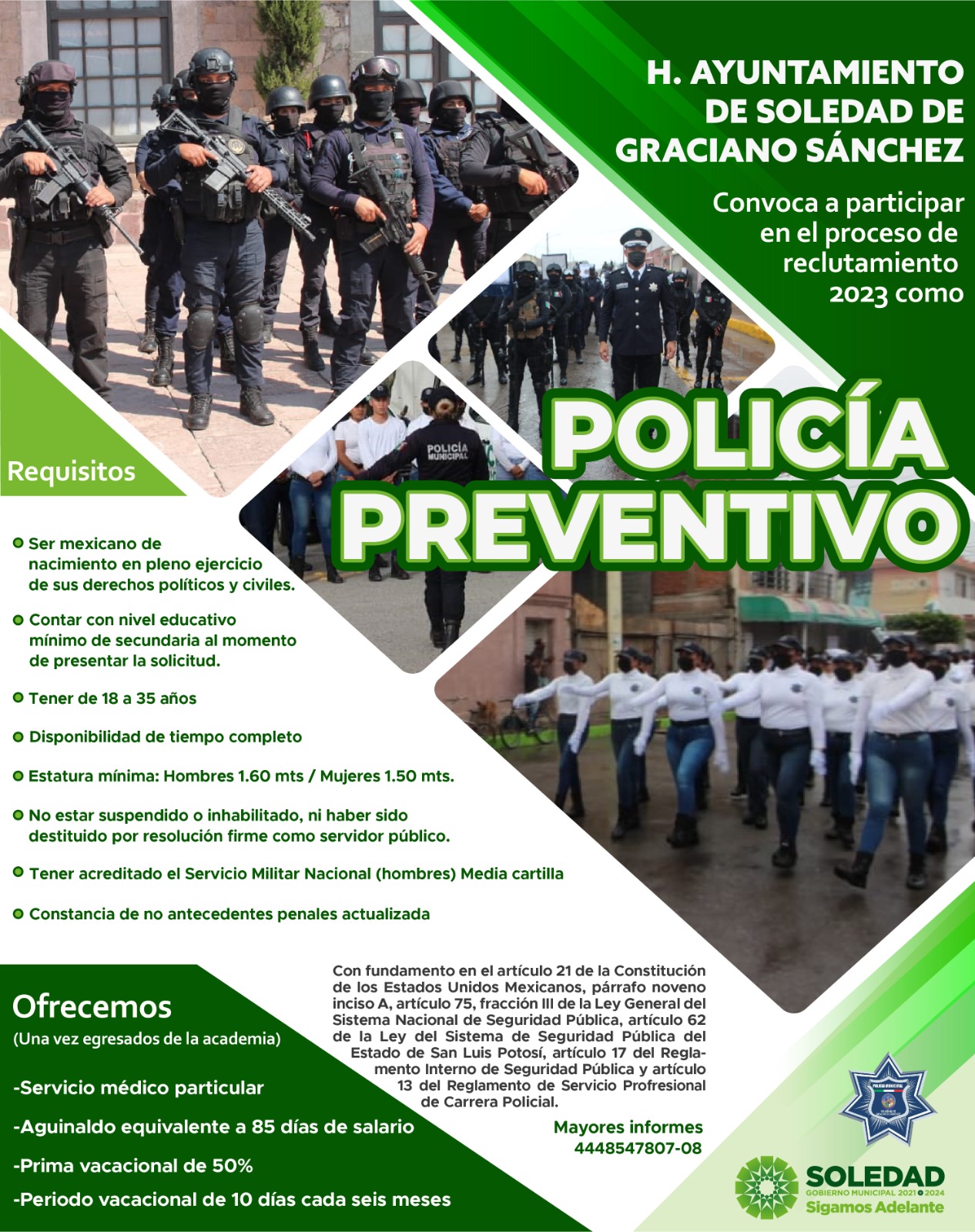 Se recibe a las y los interesados de cualquier municipio; la documentación se entregará en la Comandancia central de la colonia Pavón.