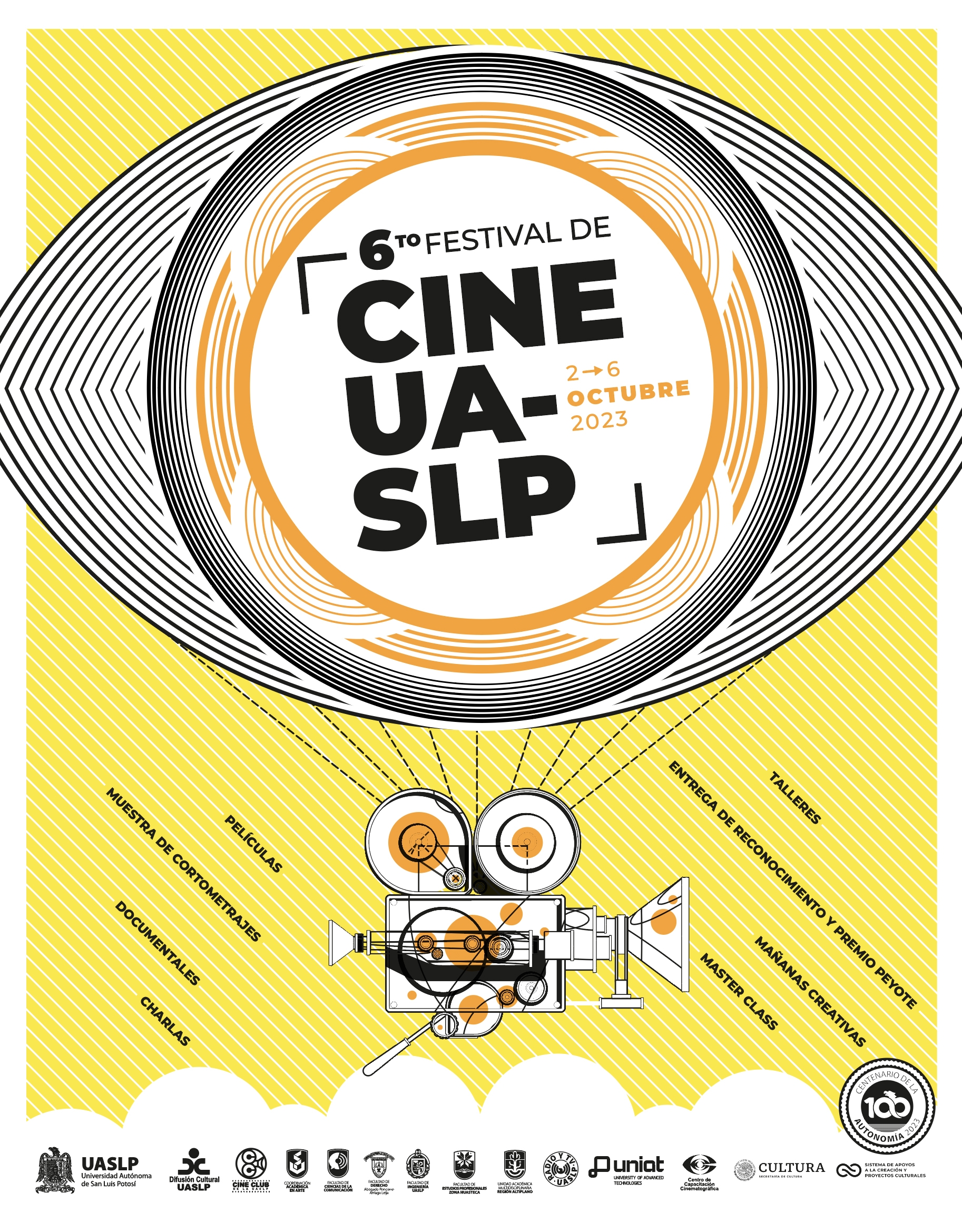 Del 2 al 6 de octubre, SLP se convertirá en un importante foro de exhibición del talento nacional, al realizarse el 6to. Festival de Cine UASLP