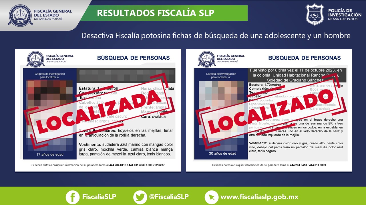 Ambos fueron encontrados en buen estado de salud, y refirieron no haber sido víctimas de algún delito