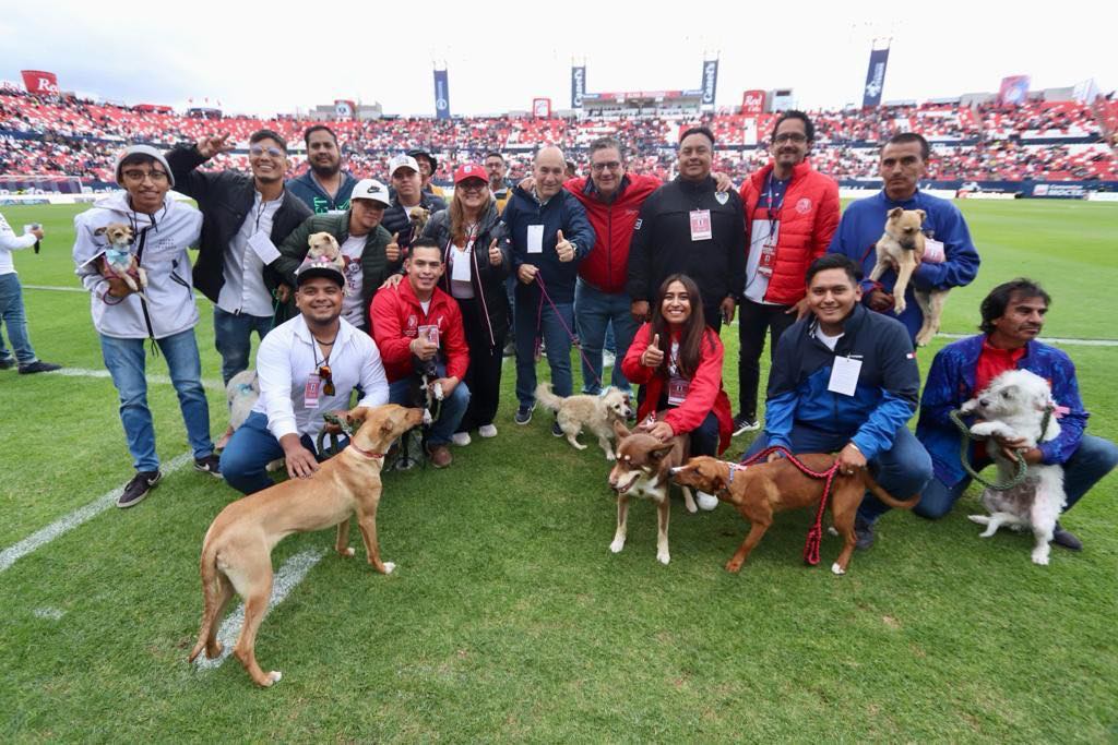 Atlético de San Luis y el Alcalde Enrique Galindo promueven la adopción responsable de perritos rescatados