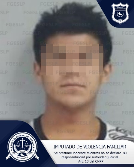 FGESLP a través de la Policía de Investigación (PDI) efectuó la detención de Iván “N” por el delito de violencia familiar.