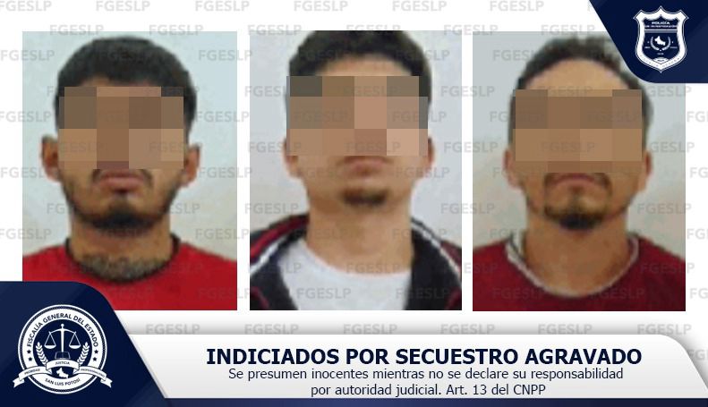 Cumplimentaron una orden de aprehensión en contra de tres sujetos señalados por el delito de secuestro agravado.