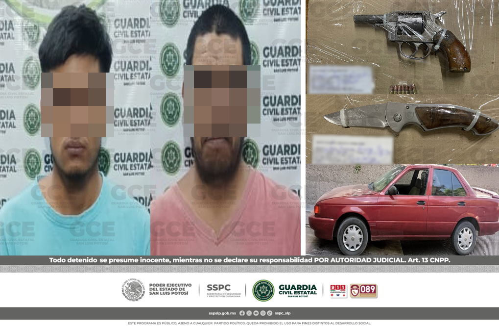 División caminos de la GCE detiene a dos hombres por presuntamente privar de la libertad a una persona