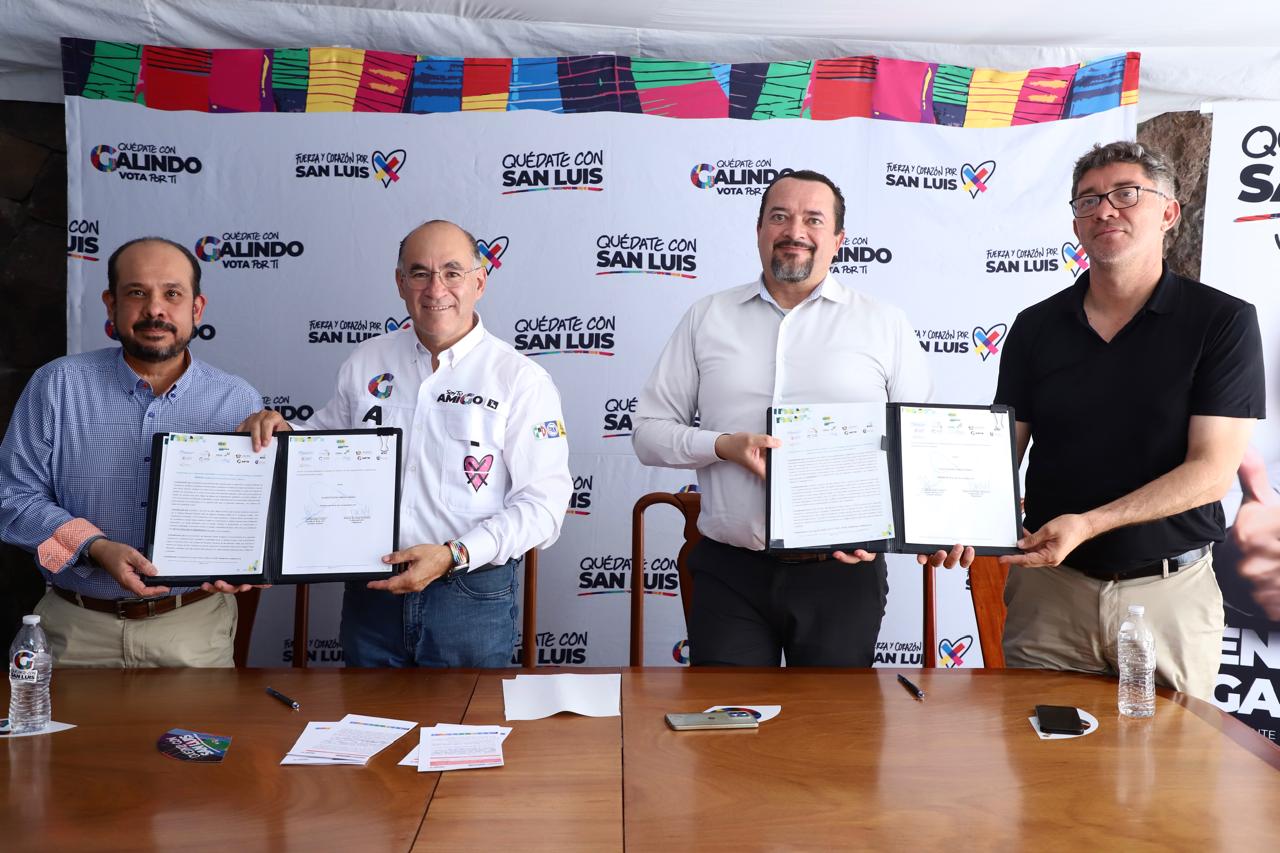 Enrique Galindo, único candidato a la alcaldía de SLP en firmar el compromiso para el desarrollo sustentable y la acción climática