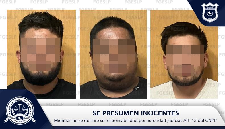 Captura policía de investigación a tres objetivos criminales indiciados por robo calificado