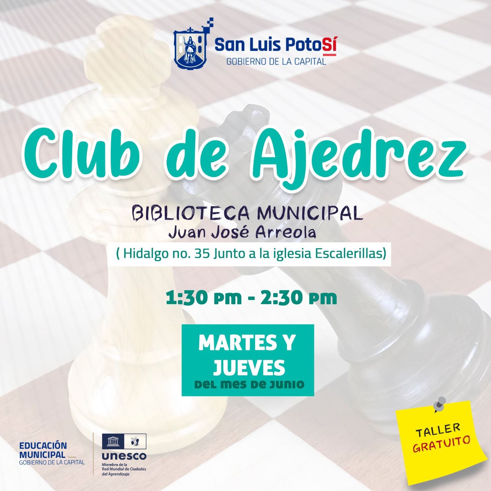 Ayuntamiento de SLP invita a los talleres del mes de junio en las bibliotecas municipales