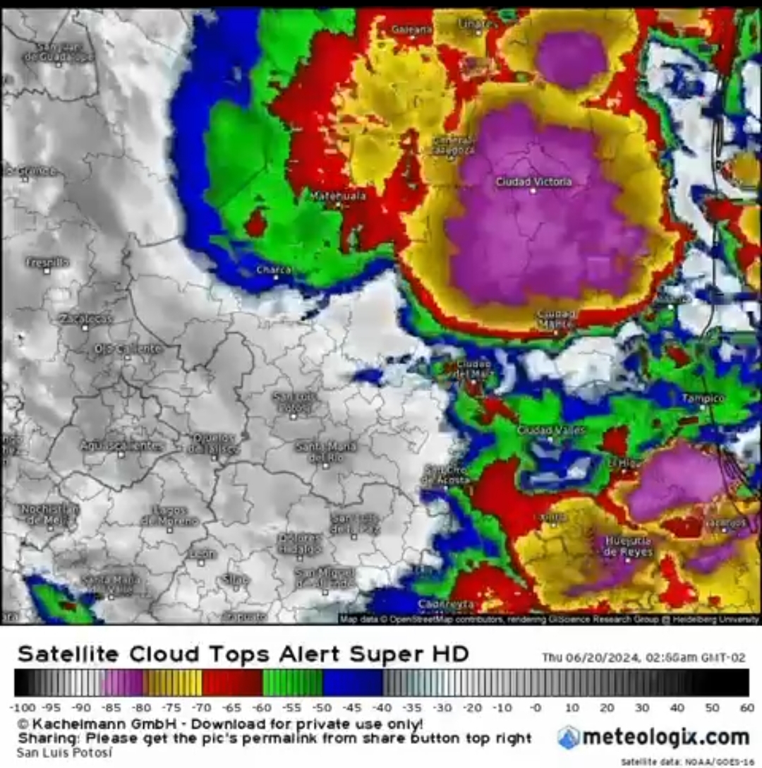 Alerta meteorológica en SLP por tormenta tropical Alberto