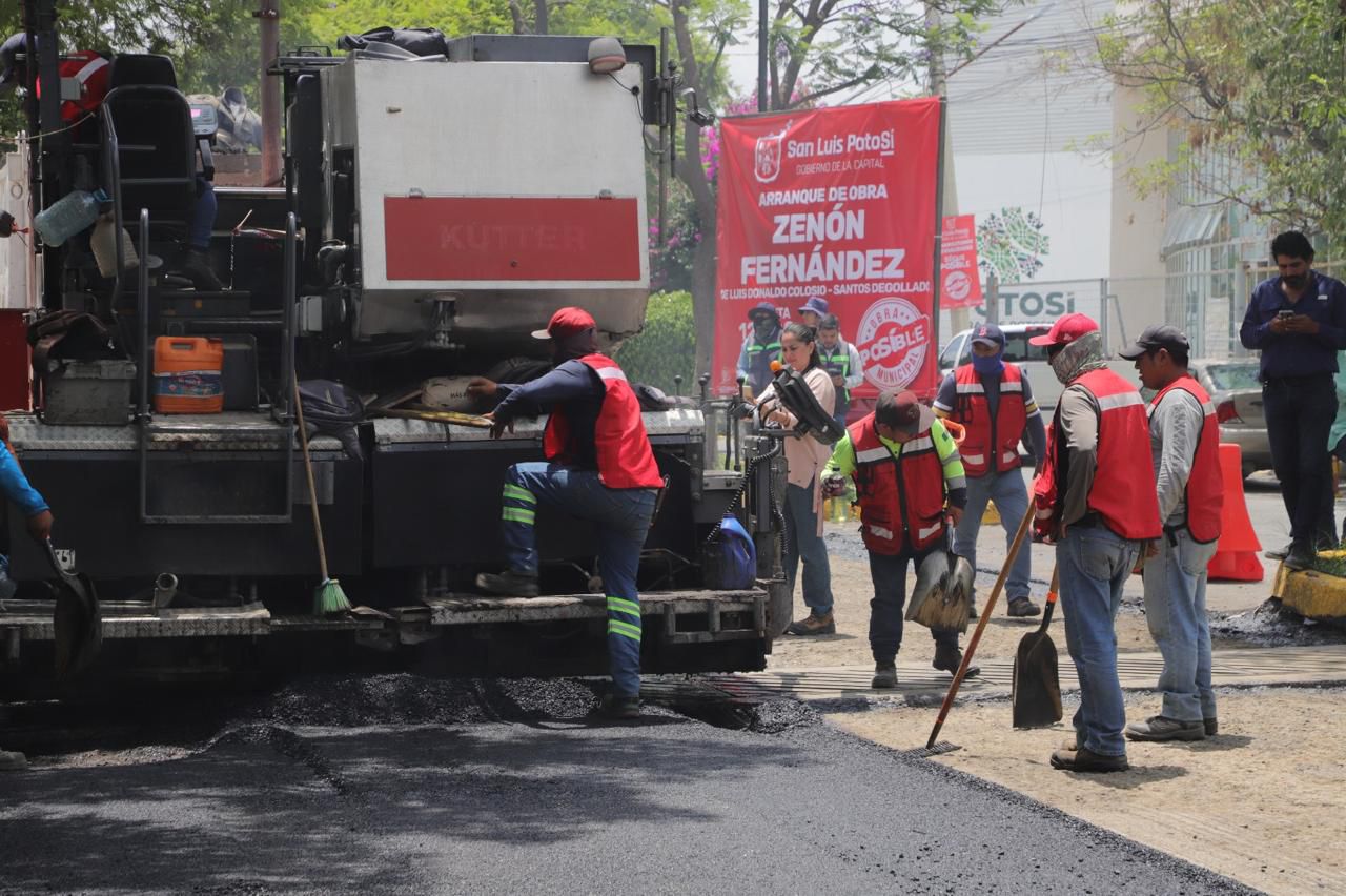 El programa Vialidades Potosinas sigue con intenso ritmo de rehabilitación de calles y avenidas