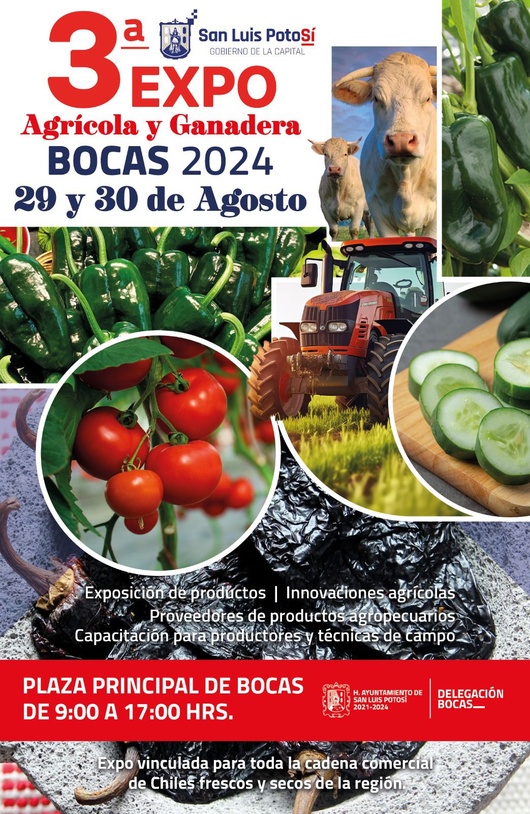 Ayuntamiento de SLP prepara la tercera edición de la Expo Agrícola y Ganadera 2024 en Bocas