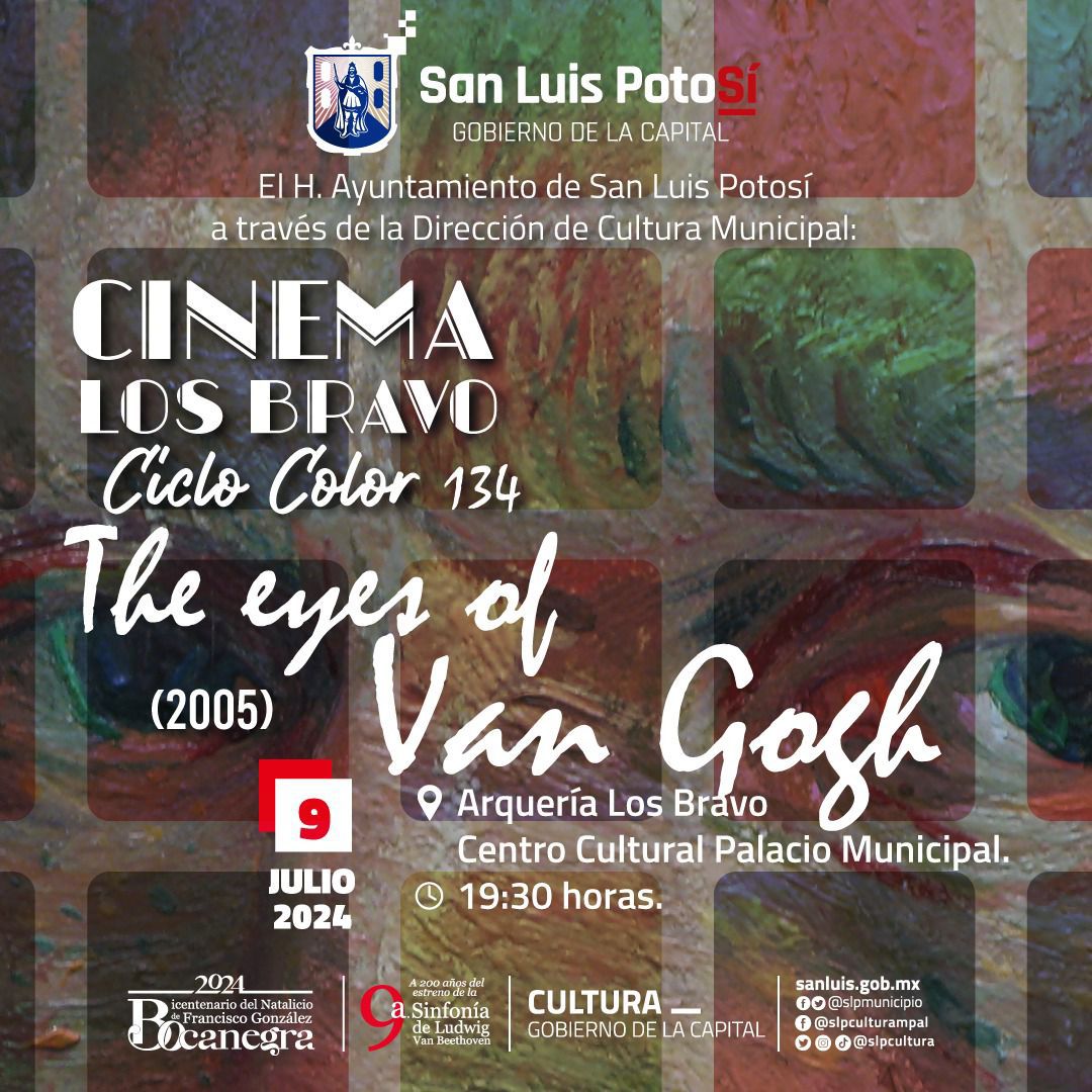 Cultura Municipal proyectará la película “The Eyes of Van Gogh”este martes