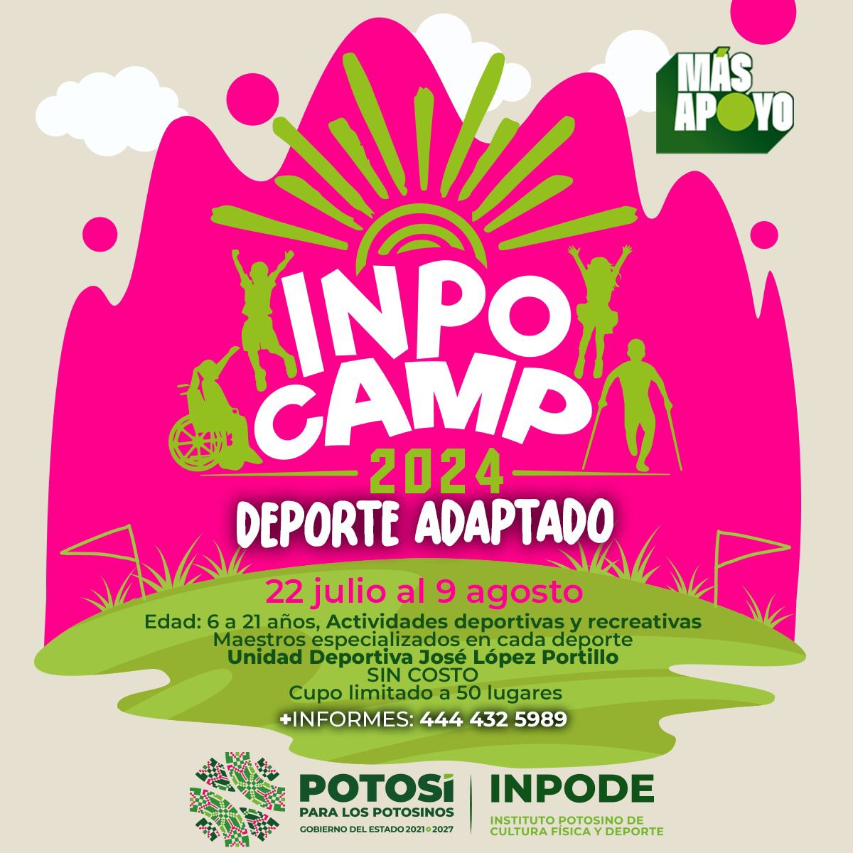 Estado coordina campamento gratuito para personas con discapacidad