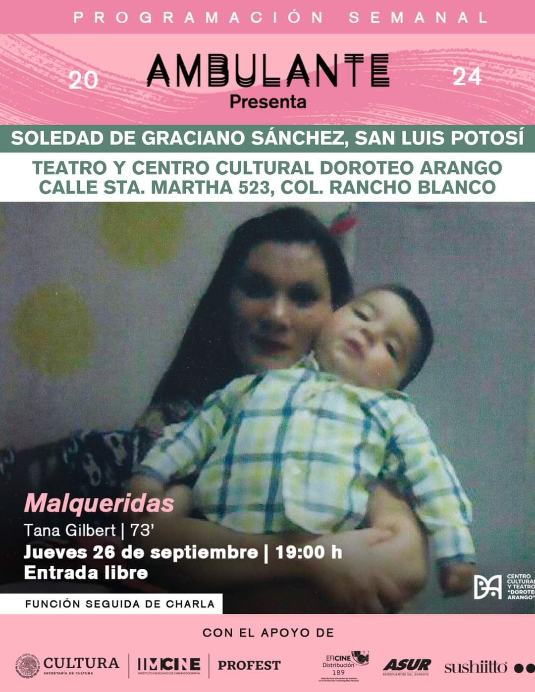 Ayuntamiento de soledad invita a la proyección de documental "Malqueridas", este jueves