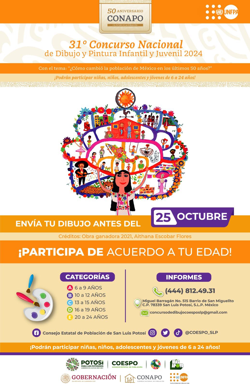 El estado invita a concurso nacional de dibujo y pintura infantil y juvenil