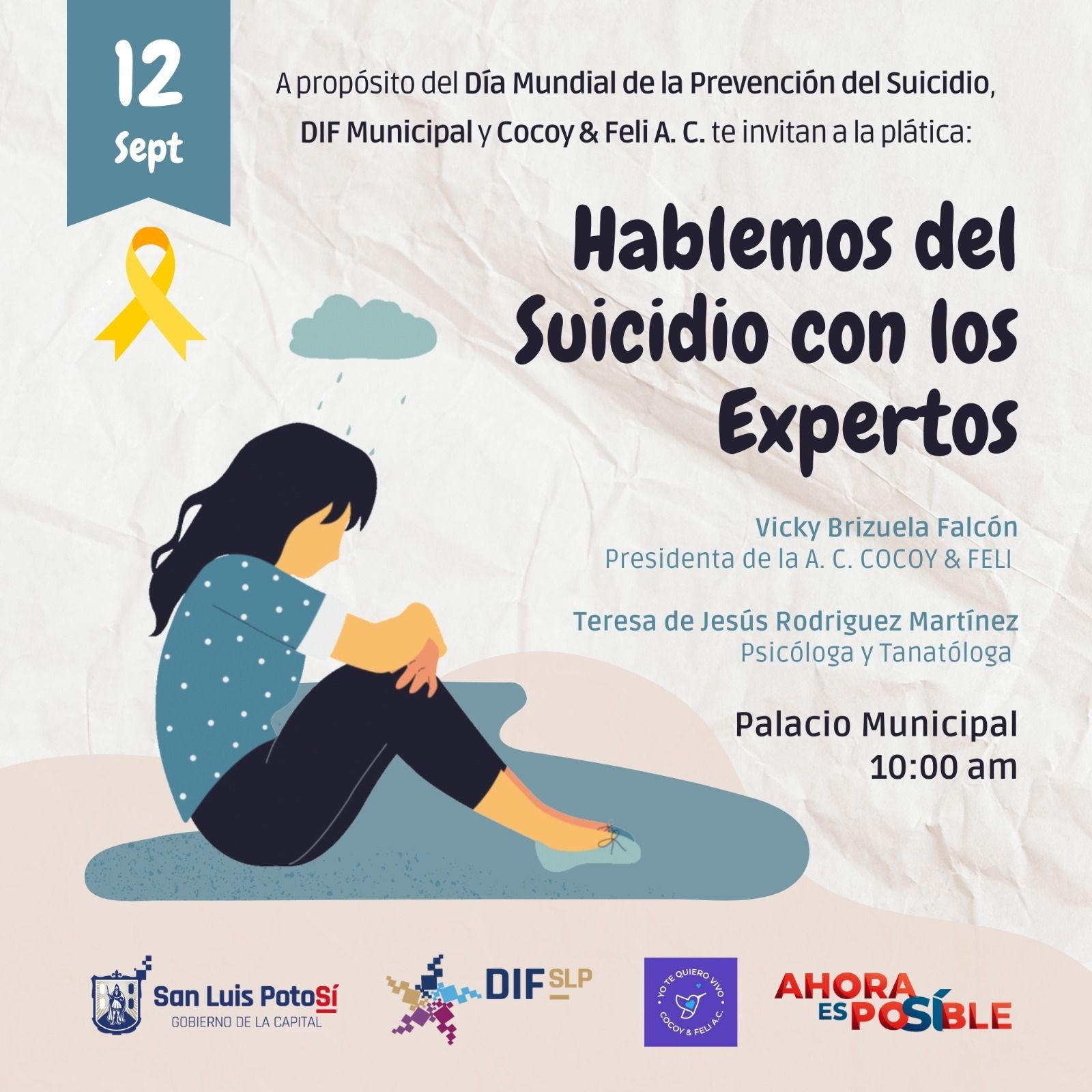 DIF Municipal ofrece orientación sobre prevención del suicidio, con plática gratuita