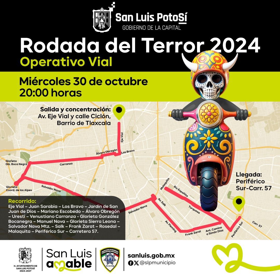 SSPC de la Capital realizará operativo vial para la “Rodada del Terror 2024