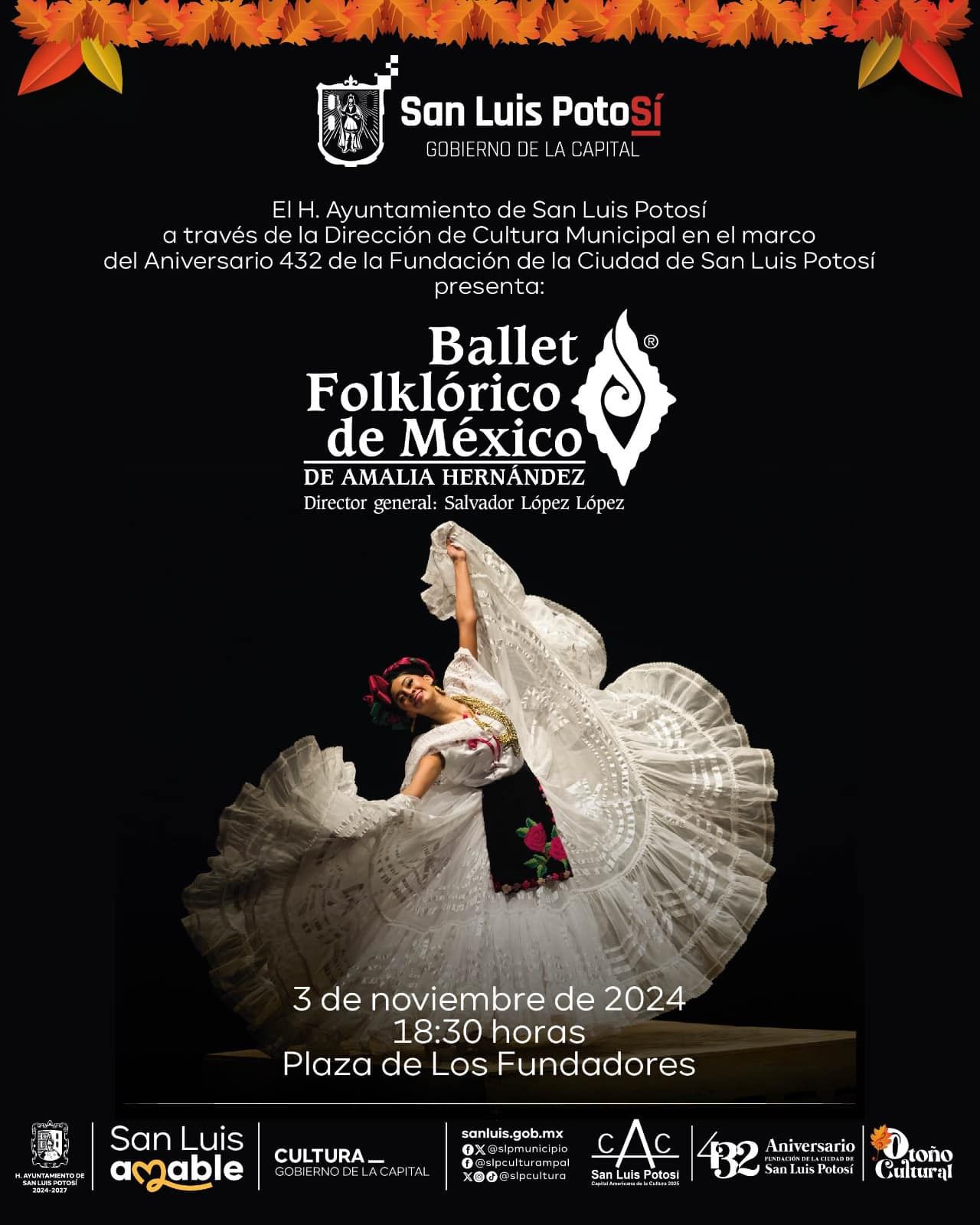 Este 3 de noviembre, Gobierno de la Capital invita al festejo de aniversario de la ciudad, con el Ballet Folklórico de México