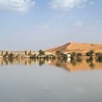 Inusual inundación en el desierto del Sahara tras fuertes lluvias