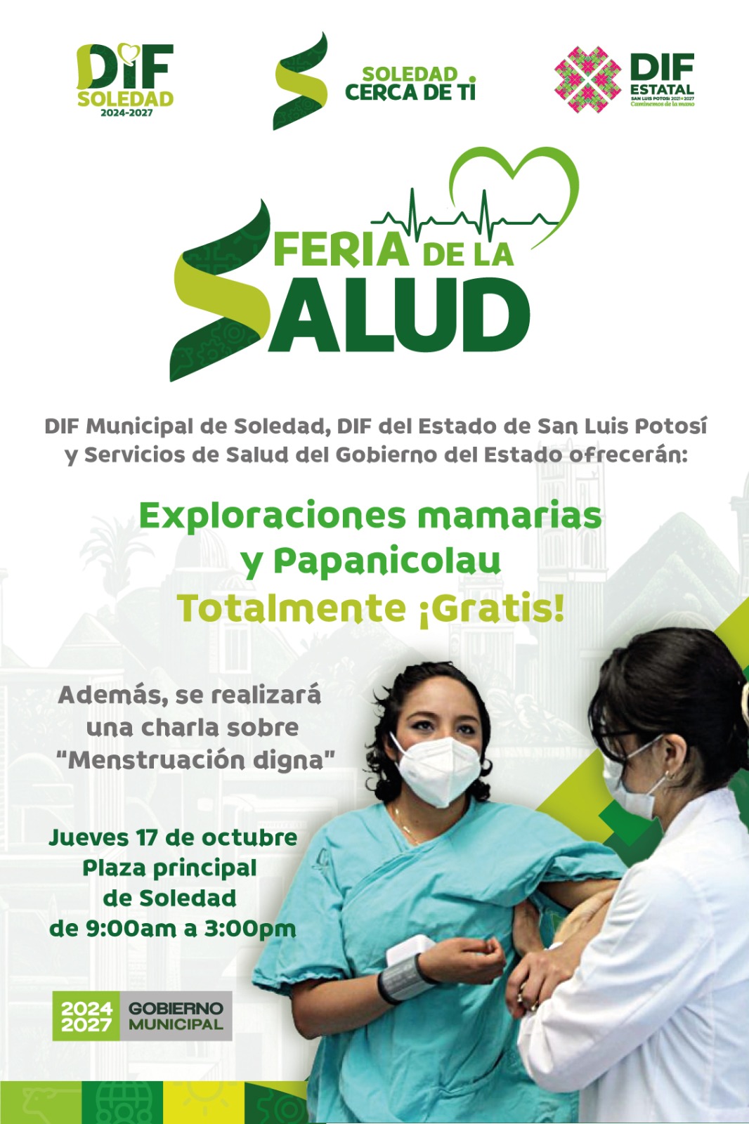 Municipio de Soledad invita a mujeres a actividades para la prevención del cáncer de mama