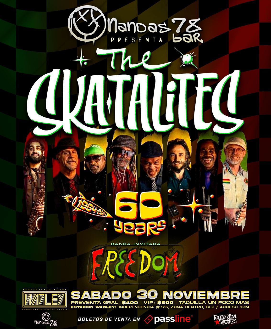 San Luis Potosí recibe a leyendas del reggae y ska: Fidel Nadal, Riddim y The Skatalites en noviembre