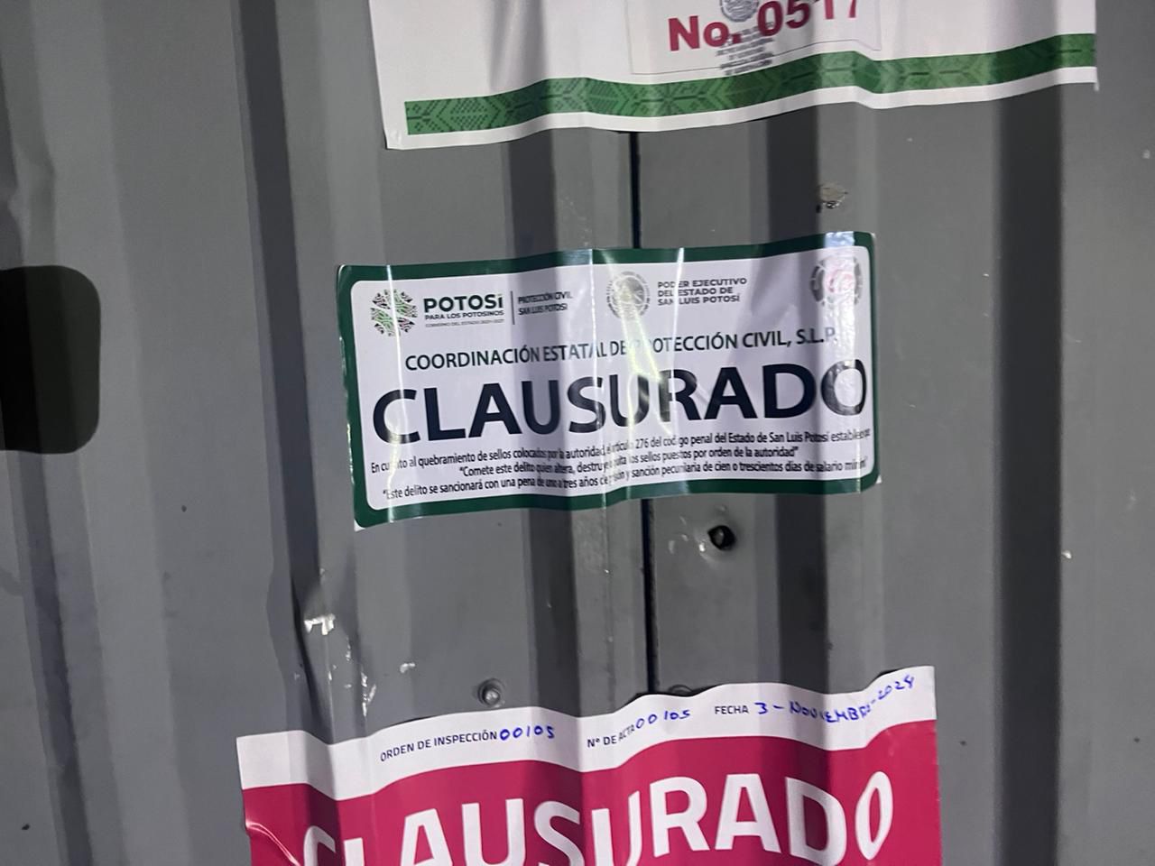 En operativo clausura ejecutivo estatal, cuatro centros nocturnos