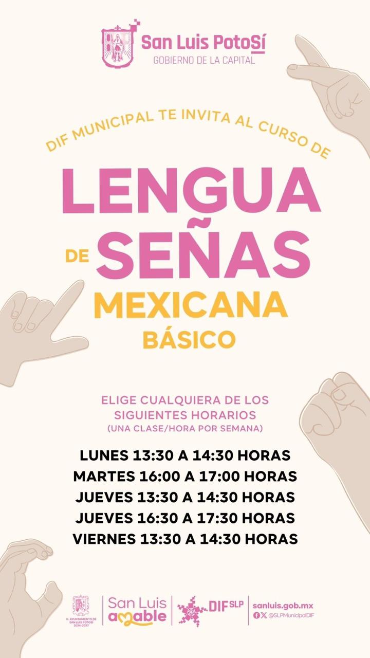 Por esta semana, permanecen abiertos los grupos para aprender Lengua de Señas Mexicana