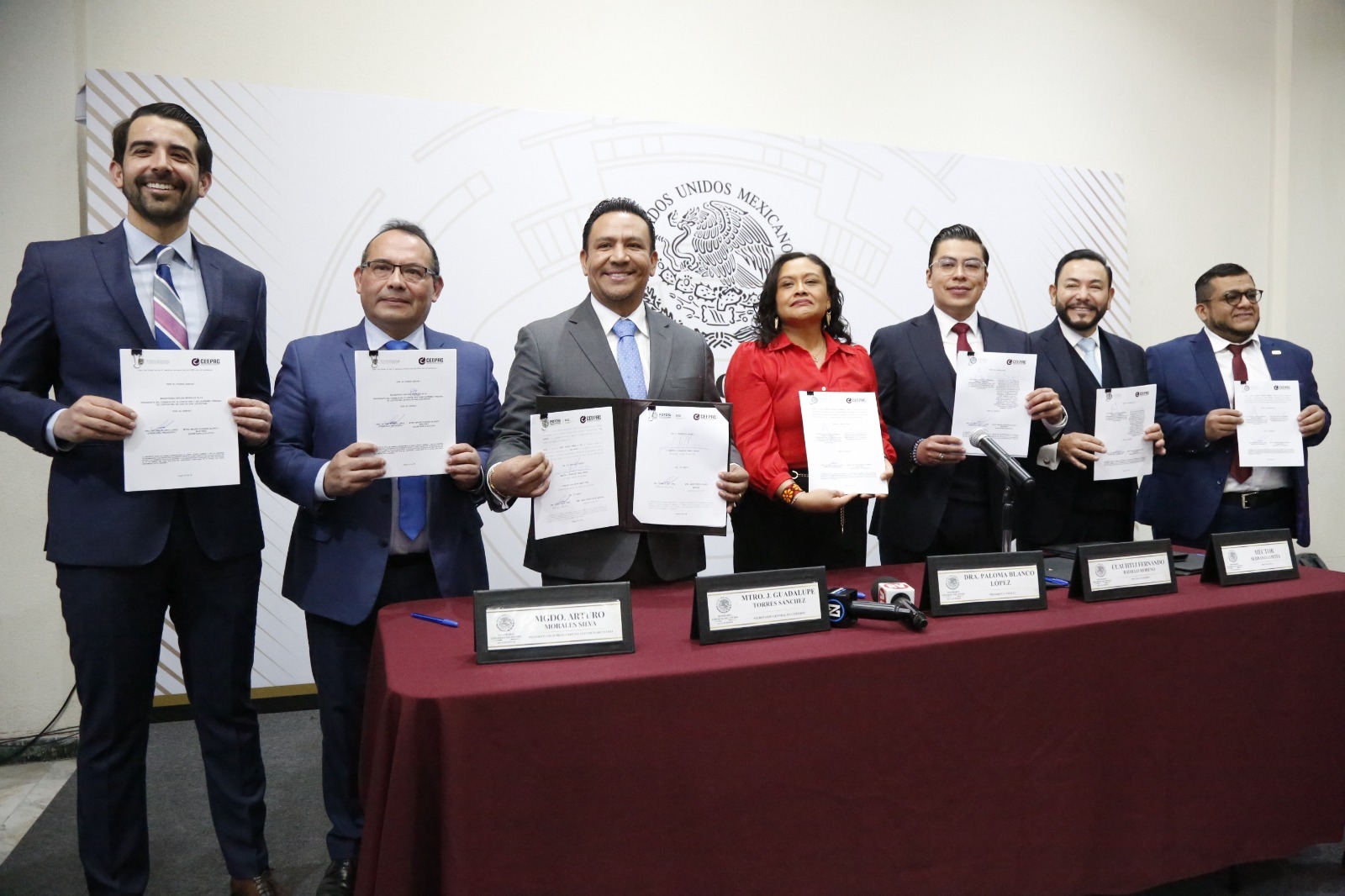 CEEPAC firma convenio con los tres poderes del estado para la Elección Local Del Poder Judicial 2025