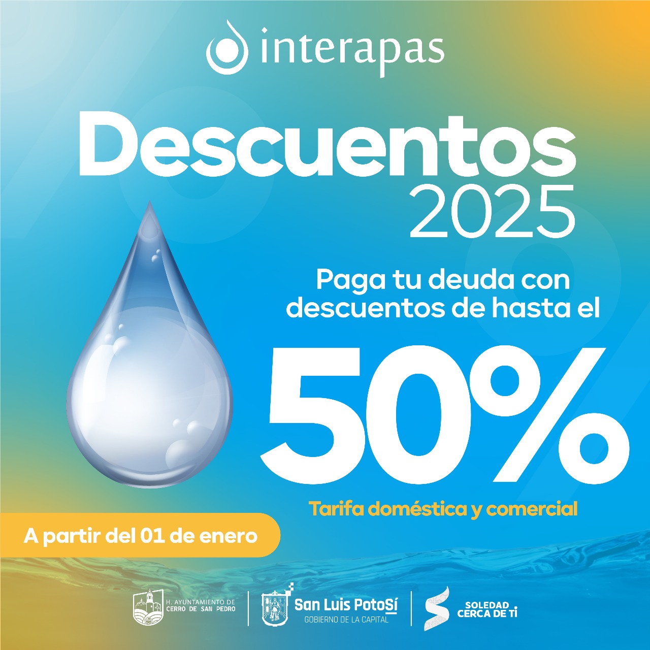 Usuarios de Villa de Pozos, también son acreedores a descuentos en su adeudo de agua: Hernández Delgadillo