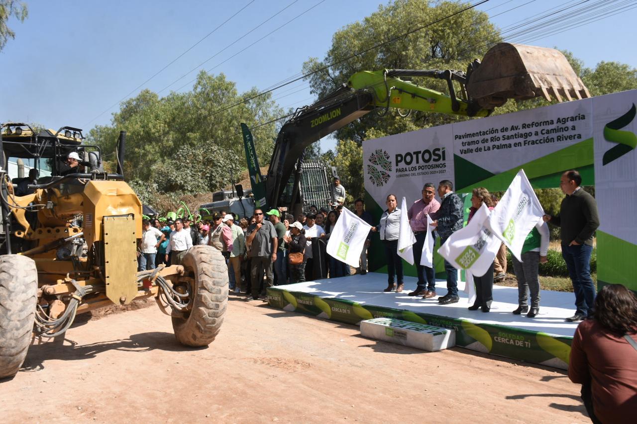 Beneficio histórico, arranque de pavimentación y alumbrado en fracción Rivera en Soledad: habitantes