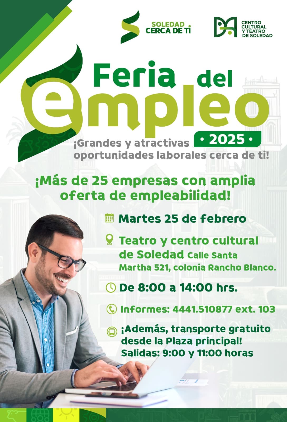 Este 25 de febrero, el municipio de Soledad invita a la feria del empleo con la participación de 25 empresas