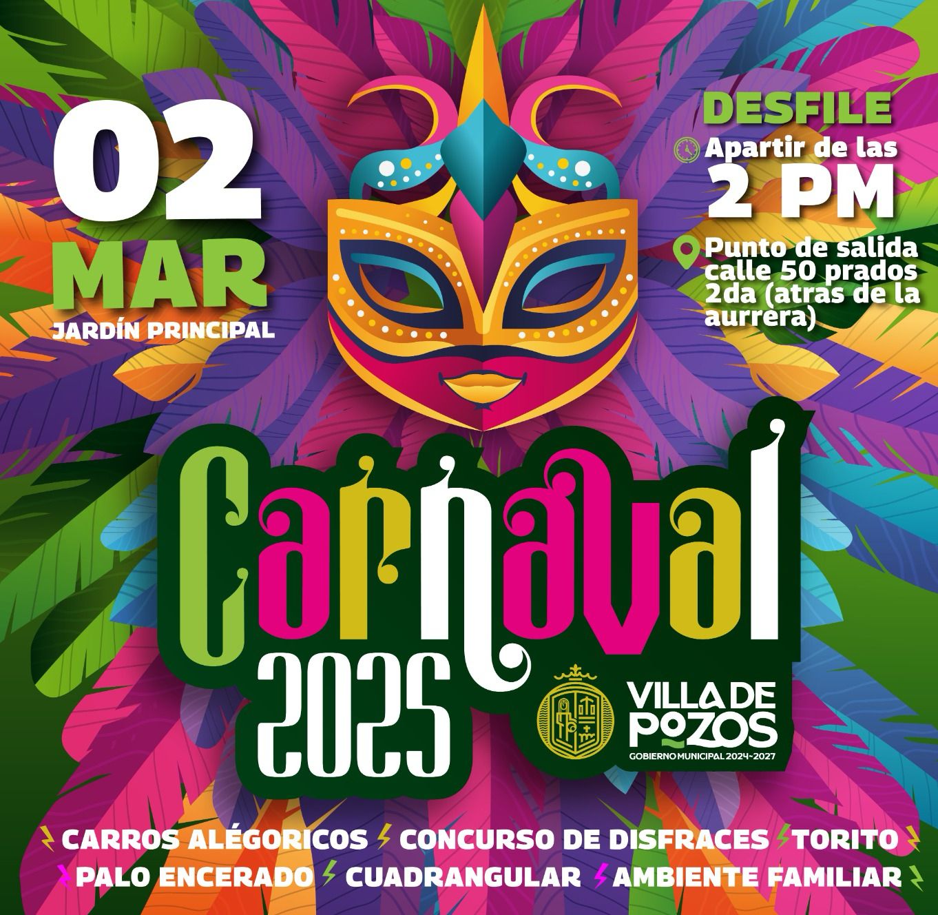 Invita Villa de Pozos al primer carnaval en el municipio